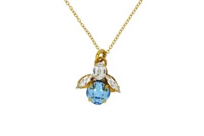 VICKISARGE WOMEN'S THE BLUE BEE NECKLACE IN GOLD - LONG