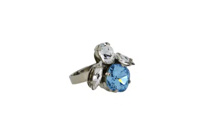 VICKISARGE WOMEN'S THE BLUE BEE RING IN PLATINUM
