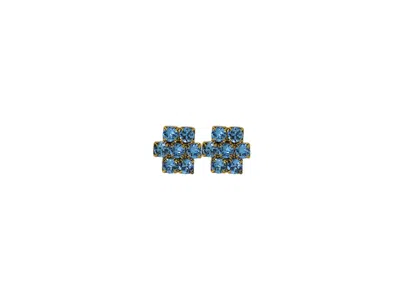 VICKISARGE WOMEN'S THE BLUE HIVE EARRINGS IN GOLD - CLIP