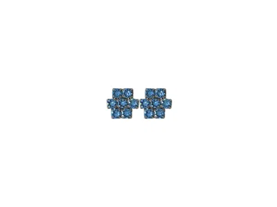 VICKISARGE WOMEN'S THE BLUE HIVE EARRINGS IN PLATINUM - PIERCED