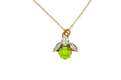 VICKISARGE WOMEN'S THE GREEN BEE NECKLACE IN GOLD - LONG