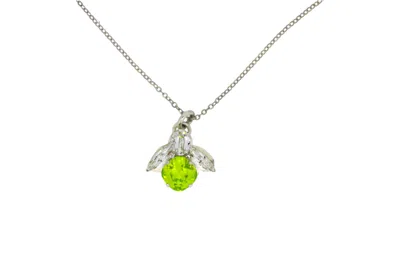 VICKISARGE WOMEN'S THE GREEN BEE NECKLACE IN PLATINUM - LONG