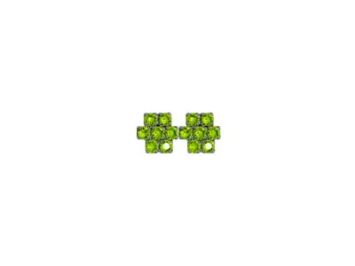 VICKISARGE WOMEN'S THE GREEN HIVE EARRINGS IN PLATINUM - PIERCED