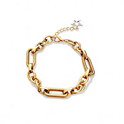 VICKY&NICO MEN'S METALLIC ALPHERATZ BRACELET - GOLD