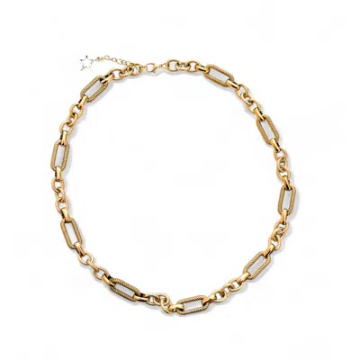 VICKY&NICO MEN'S METALLIC ALPHERATZ NECKLACE - GOLD