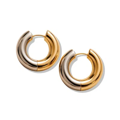 VICKY&NICO WOMEN'S GOLD / SILVER TWO TONE HUGGIE