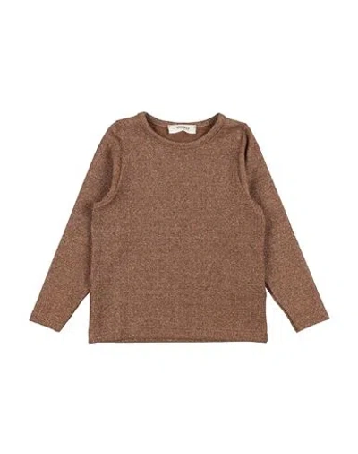 VICOLO VICOLO GIRL TODDLER GIRL SWEATER BROWN SIZE 6 VISCOSE, POLYESTER, POLYAMIDE, ELASTIC FIBRES