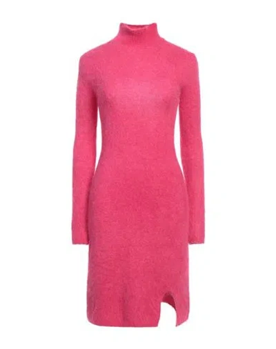 VICOLO VICOLO WOMAN MINI DRESS MAGENTA SIZE ONESIZE ALPACA WOOL, POLYAMIDE, VIRGIN WOOL, ELASTANE
