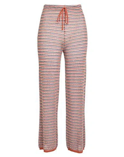 VICOLO VICOLO WOMAN PANTS RUST SIZE ONESIZE COTTON, ACRYLIC