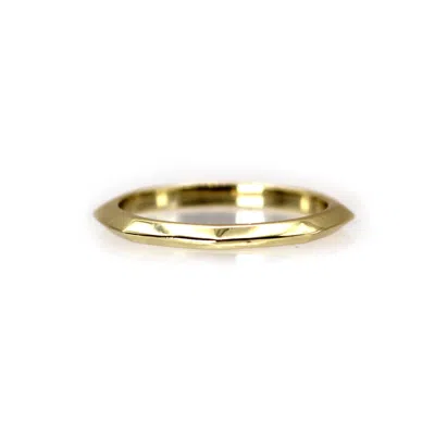 VICSTONENYC FINE JEWELRY WOMEN'S REFINED RIDGE YELLOW GOLD BAND