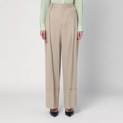 VICTORIA BECKHAM VICTORIA BECKHAM WIDE MANDARIN COLOUR PANTS IN WOOL