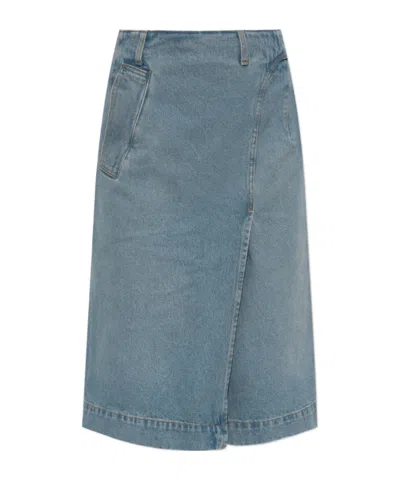 VICTORIA BECKHAM DENIM MIDI SKIRT