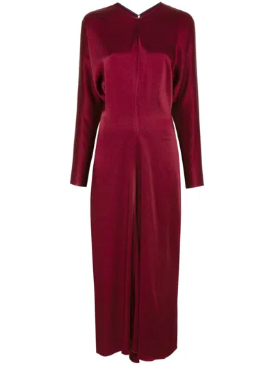 VICTORIA BECKHAM DOLMAN-SLEEVES MIDI DRESS