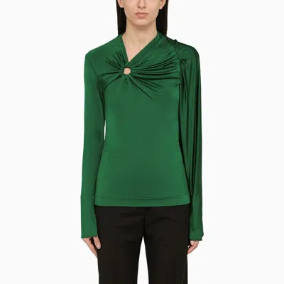 VICTORIA BECKHAM VICTORIA BECKHAM EMERALD GREEN VISCOSE SWEATER WOMEN