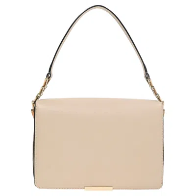 VICTORIA BECKHAM FLAP SHOULDER BAG IN CREAM LEATHER