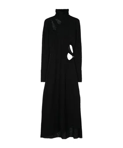 VICTORIA BECKHAM FLORAL-EMBROIDERY DRESS