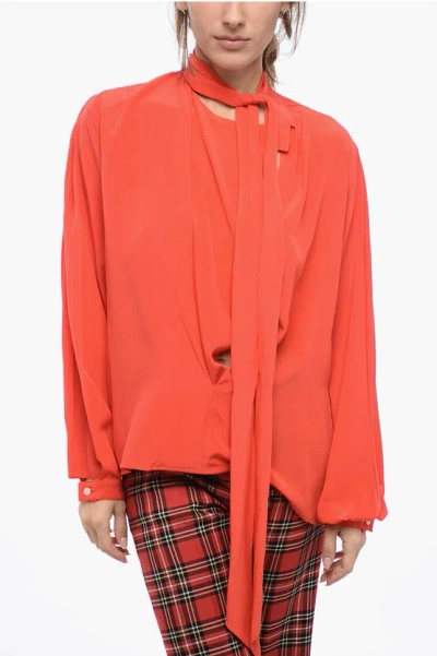 VICTORIA BECKHAM Silk Blouse with Self-tie Detail