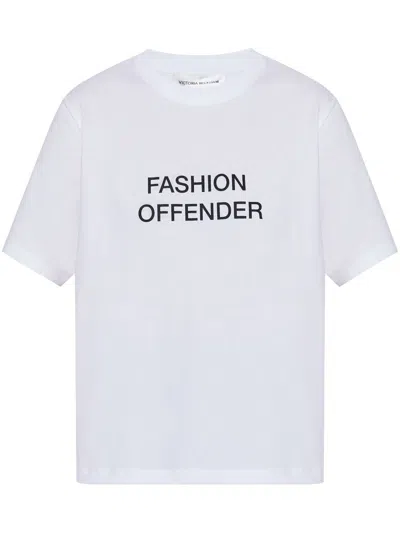 VICTORIA BECKHAM SLOGAN-PRINT T-SHIRT