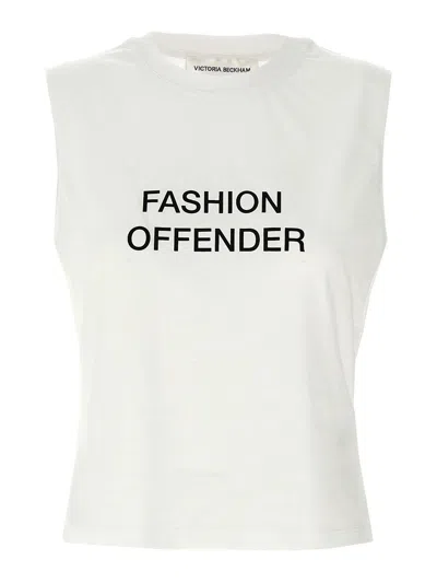 VICTORIA BECKHAM SLOGAN TANK TOP