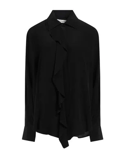 VICTORIA BECKHAM VICTORIA BECKHAM WOMAN SHIRT BLACK SIZE 6 SILK