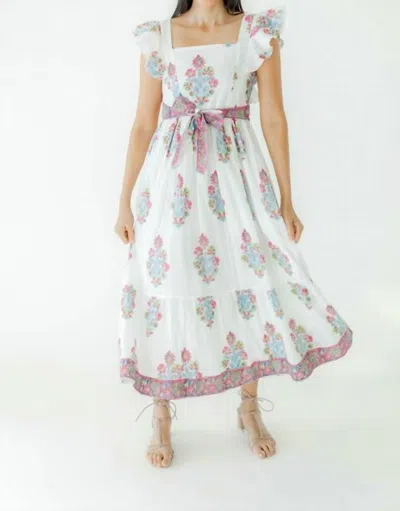 VICTORIA DUNN SUTTON MAXI DRESS IN WHITE