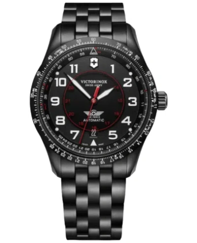 VICTORINOX SWISS ARMY VICTORINOX SWISS ARMY AIRBOSS AUTOMATIC BLACK STEEL 42MM MEN'S WATCH 241974