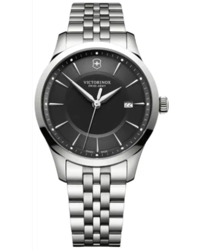 VICTORINOX SWISS ARMY VICTORINOX SWISS ARMY ALLIANCE QUARTZ BLACK DIAL STEEL MEN'S WATCH 241801