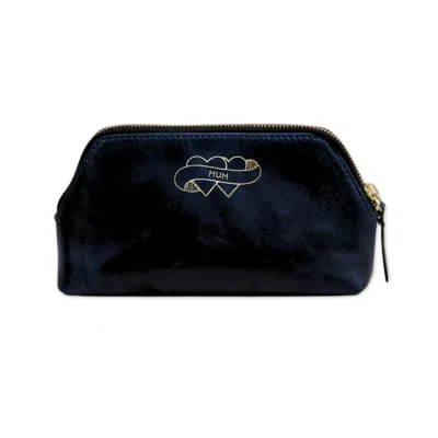 VIDA VIDA MUM TATTOO - BLACK LEATHER MAKE-UP BAG