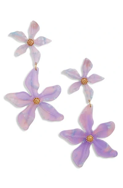VIDAKUSH VIDAKUSH ORCHID DROP EARRINGS