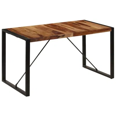 VIDAXL DINING TABLE 55.1"X27.6"X29.5" SOLID SHEESHAM WOOD, 247422