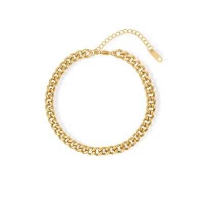 VIEA WOMEN'S GOLD CAMILLE CURB CHAIN ANKLET