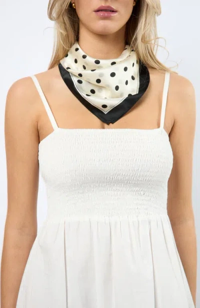 VIENS AVEC MOI VIENS AVEC MOI POLKA DOT MINI SILK SQUARE SCARF