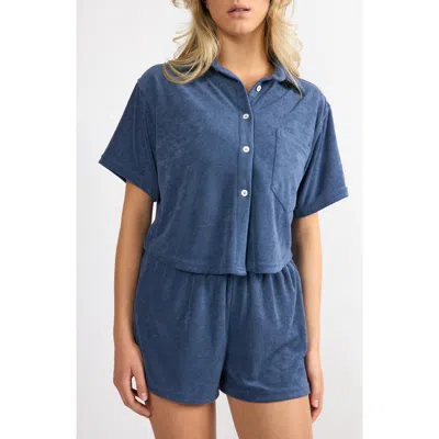 VIENS AVEC MOI VIENS AVEC MOI THE TERRY BUTTON-UP SHIRT