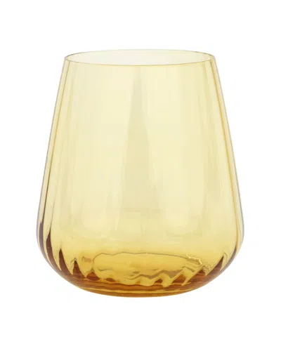 VIETRI VIETRI FRANCESCA AMBER DOUBLE OLD FASHIONED WITH $4 CREDIT