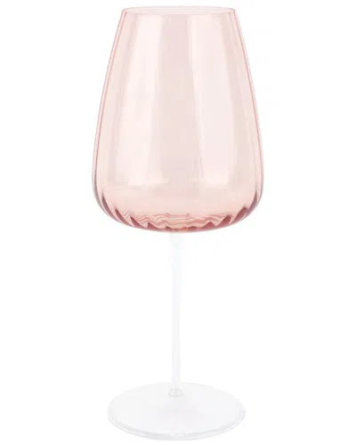 VIETRI VIETRI FRANCESCA BLUSH WINE GLASS WITH $6 CREDIT