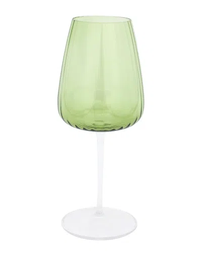 VIETRI VIETRI FRANCESCA GREEN WINE GLASS WITH $6 CREDIT