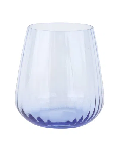 VIETRI VIETRI FRANCESCA LIGHT BLUE DOUBLE OLD FASHIONED WITH $4 CREDIT