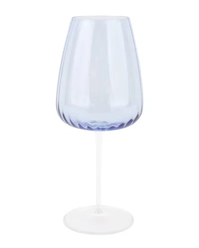 VIETRI VIETRI FRANCESCA LIGHT BLUE WINE GLASS WITH $6 CREDIT