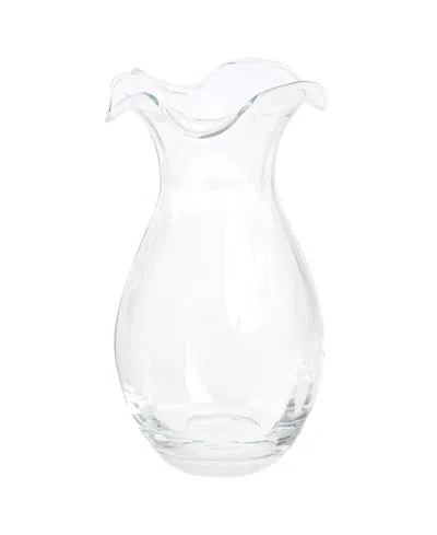 VIETRI HIBISCUS GLASS VERTICAL FLUTED VASE, SMALL
