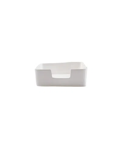 VIETRI MELAMINE LASTRA WHITE DINNER NAPKIN HOLDER