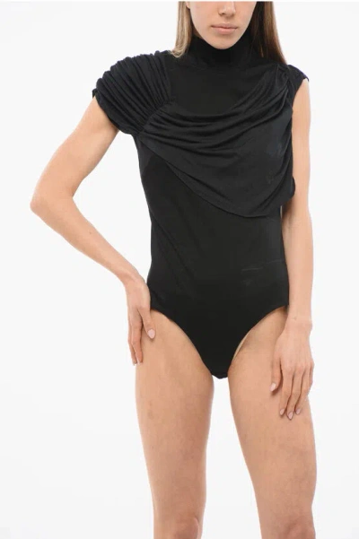 VIKTOR & ROLF Draped Turtleneck Bodysuit