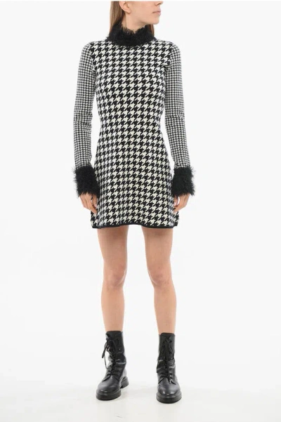 VIKTOR & ROLF Houndstooth Dress with Threads Detail