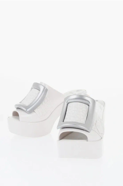 VIKTOR & ROLF MELISSA Rubber BUCKLE UP Mules with Maxi Buckle 10cm