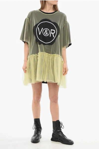 VIKTOR & ROLF TULLE Over FREE SPIRIT Dress with Tulle Volant