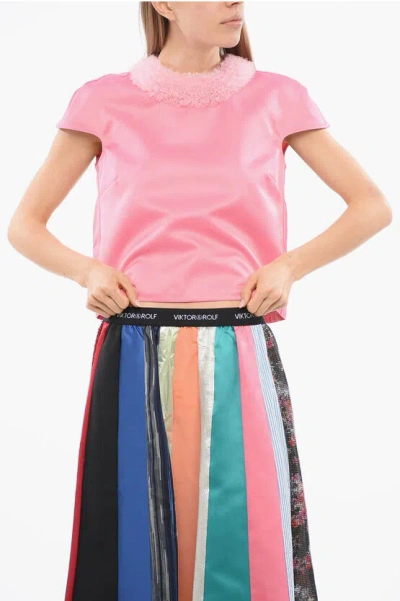 VIKTOR & ROLF Tulle Top with Cap Sleeves