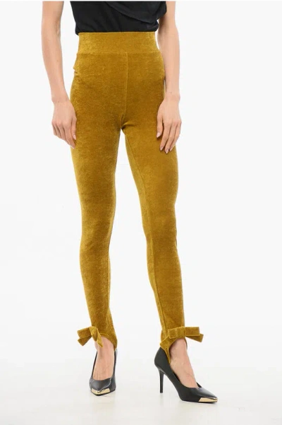 VIKTOR & ROLF Velvet Stirrup Leggings