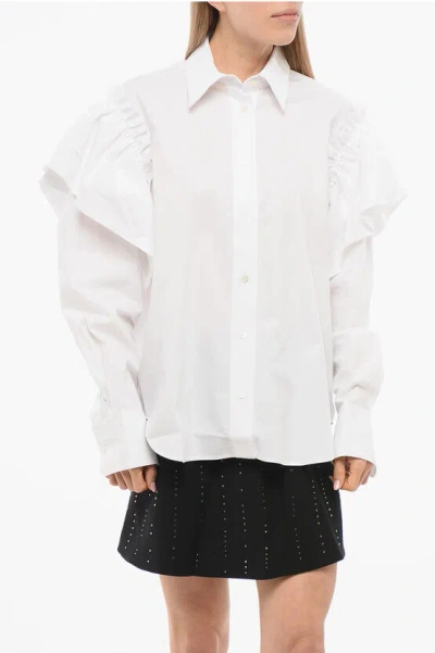 VIKTOR & ROLF Volant AMSTERDAM Blouse with Rhinestones