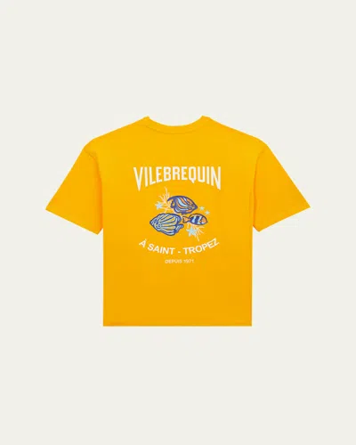 VILEBREQUIN BOY'S LOGO-PRINT FISH GRAPHIC T-SHIRT
