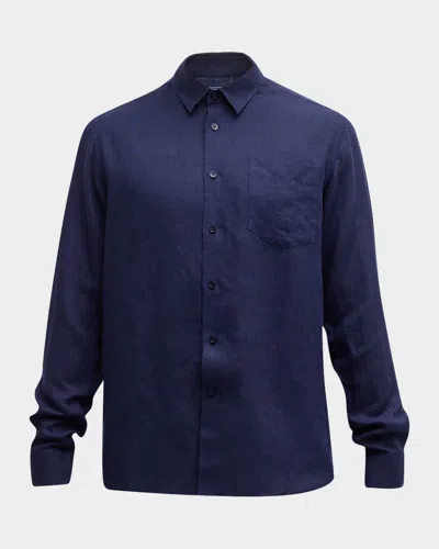 VILEBREQUIN CAROUBIS LINEN POCKET SPORT SHIRT