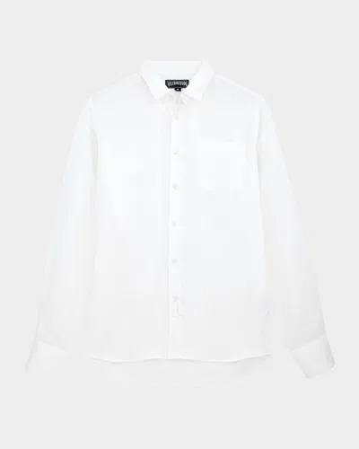 VILEBREQUIN CAROUBIS LINEN POCKET SPORT SHIRT